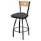 Holland Bar Stool Co 36" Swivel Counter Stool, Pewter Finish, Nat Back, Canter Storm Seat X830 - alternate 1
